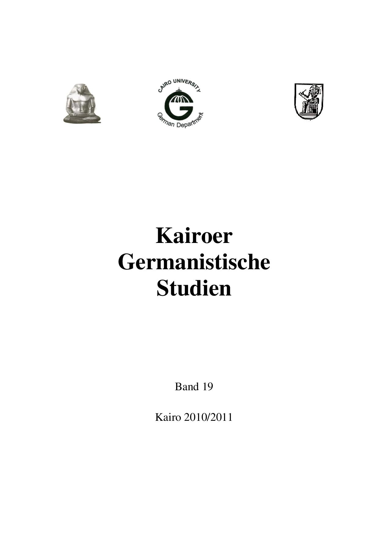 Kairoer Germanistische Studien
