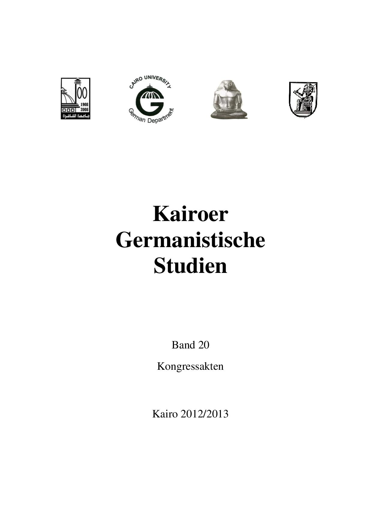 Kairoer Germanistische Studien